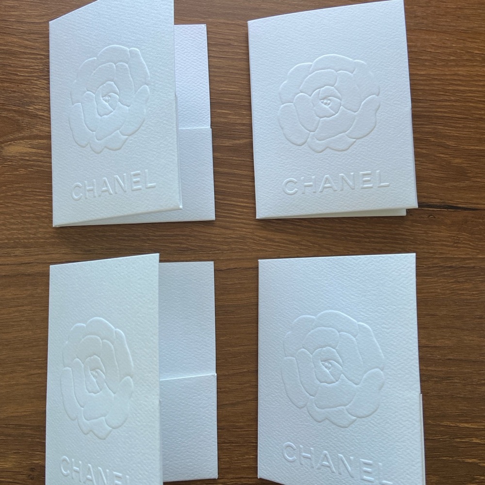 Chanel Embossed White Cards